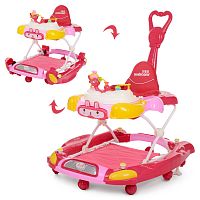 Фото анонса детские ходунки bambi m 4021-4: муз. панель, красный от интернет магазина Raspashonka.ua