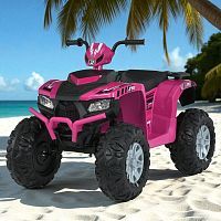 детский квадроцикл m 6060 el-8(24v), bambi racer: пульт, 8 км/ч, 2*35w, 24v5ah, eva - розовый - Raspashonka.ua