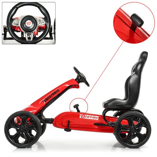 Детский педальный картинг BAMBI M 5393E-3: КРАСНЫЙ фото 3