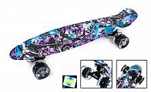 Фото анонса penny board фиолетовый лес, светящиеся колёса от интернет магазина Raspashonka.ua