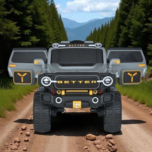 Дитячий електромобіль джип M 5821EBLR-11(24V) BAMBI RACER сірий фото 4