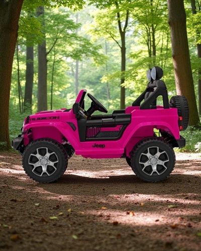 Детский электромобиль джип M 4176 EBLR-1 JEEP розовый фото 6