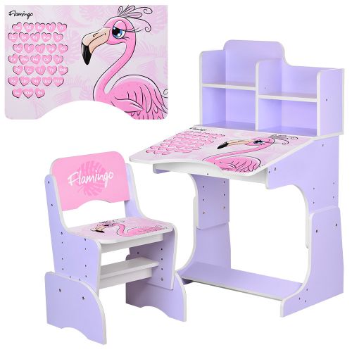 Картинка товара Детская парта "Фламинго" Bambi W 2071-74-4: СИРЕНЕВАЯ на Raspashonka.ua фото 2