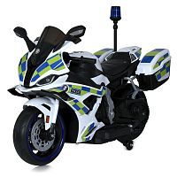 Фото анонса детский мотоцикл m 5767 el-1-2(24v), bambi racer: 90w, 10 км/ч, 24v 8а - белый police от интернет магазина Raspashonka.ua