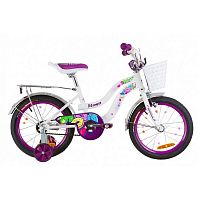Фото анонса детский велосипед 16" formula flower 14g: рама-10", с багажником, с крылом, бело-фиолетовый (ops-frk-16-069) от интернет магазина Raspashonka.ua