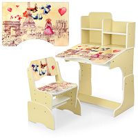 Фото анонса детская парта bambi "париж" b 2071-80-7: ваниль от интернет магазина Raspashonka.ua