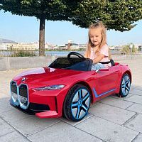 Детский электромобиль JE1009EBLR-3(4WD) BMW красный 