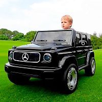 Фото анонса детский электромобиль джип jj2088 eblr-2(4wd) mercedes-benz eqg: пульт 2,4g, 120w, 7 км/ч, 12v 9а - черный от интернет магазина Raspashonka.ua