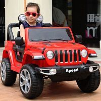 Детский электромобиль джип M 4529 EBLR-3 JEEP красный