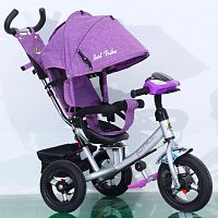 Фото анонса детский 3-х колесный велосипед best trike 7700 в - 5670: надувные колеса, поворотное сиденье, фара - бело-сиреневый от интернет магазина Raspashonka.ua