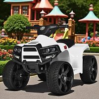 детский квадроцикл m 3893 el-1:20w, eva, кожа - белый - Raspashonka.ua