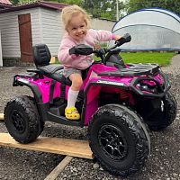 Фото анонса детский квадроцикл m 6080el-8(24v) brp can am outlander: 24v, 800w, 10 км/ч - розовый от интернет магазина Raspashonka.ua