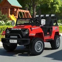 Фото анонса детский электромобиль m 6108 eblr-3(24v) bambi racer: двухместный, 24v 7a, 4x90w, кожа - красный от интернет магазина Raspashonka.ua