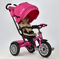 Фото анонса детский 3-х колесный велосипед best trike 6188 в - 8120: надувные колеса, фара, кожаный бампер - розовый от интернет магазина Raspashonka.ua
