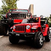 Детский электромобиль джип M 4176 EBLR-3 JEEP красный