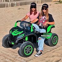 детский двухместный электромобиль m 5736 al-5(24v), bambi racer: 24v, 180w, 15 км/ч - зеленый - Raspashonka.ua