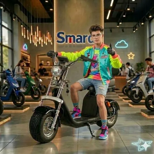 Картинка товара Электроскутер CITYCOCO X10: 2000W, батарея 60V 40Ah, скорость до 55 км/ч - BLACK на Raspashonka.ua фото 8