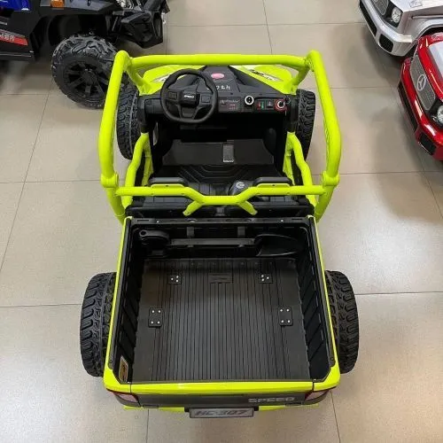 Детский электромобиль джип M 6014 EBLR-5(24V) BAMBI RACER салатовый фото 3