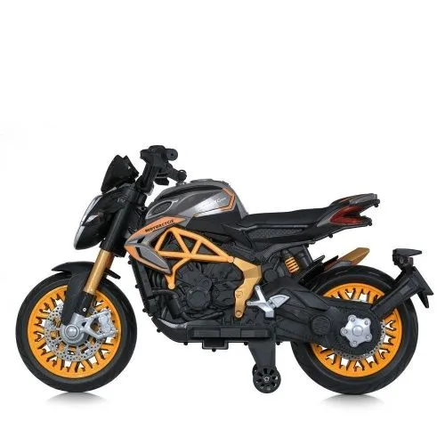 Картинка товара Детский мотоцикл M 5827 EL-7-11, Bambi Racer: 12V 12A, 90W, 7км/ч, EVA, кожа - СЕРО-ОРАНЖЕВЫЙ на Raspashonka.ua фото 9