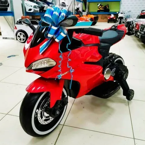 Детский мотоцикл M 4104 ELS-3  красный фото 3