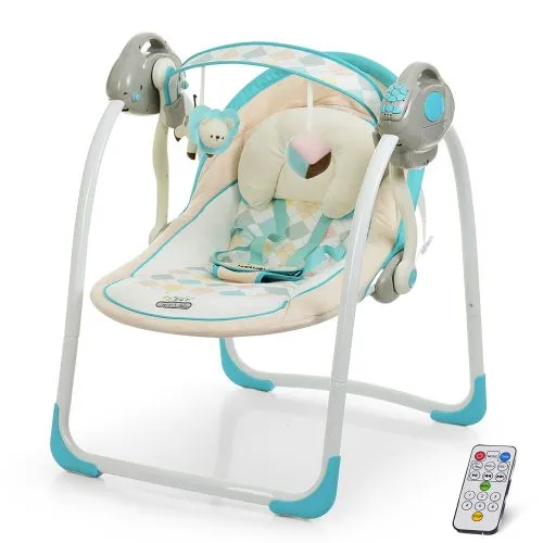 Картинка товара Детские качели шезлонг EL CAMINO 32009 A: БЕЛО-ГОЛУБЫЕ на Raspashonka.ua фото 2