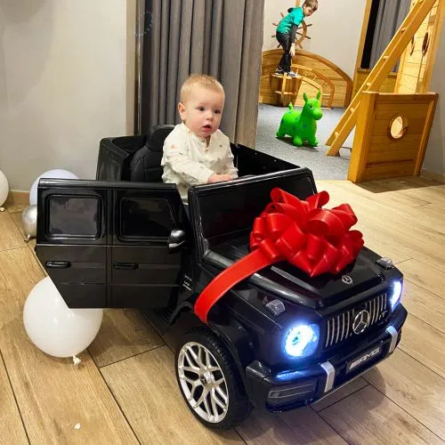 Детский электромобиль джип M 4214 EBLRS-2 MERCEDES черный фото 4