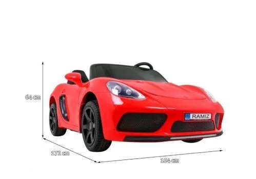 Картинка товара Детский двухместный электромобиль Porsche Cayman PA.A021A.CR: 180W, 15км/ч, без пульта - КРАСНЫЙ на Raspashonka.ua фото 6
