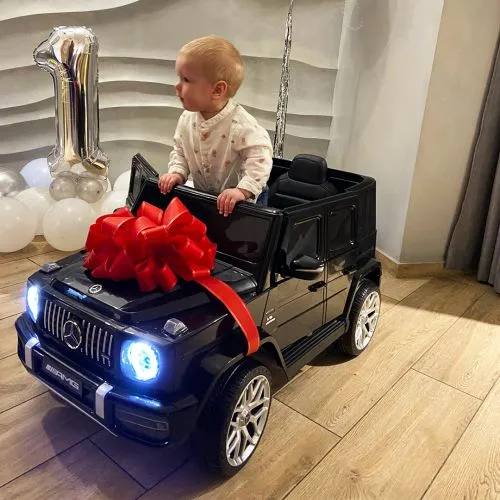 Детский электромобиль джип M 4214 EBLRS-2 MERCEDES черный фото 2