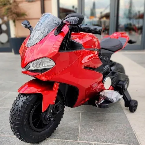 Детский мотоцикл M 4104 ELS-3  красный фото 2