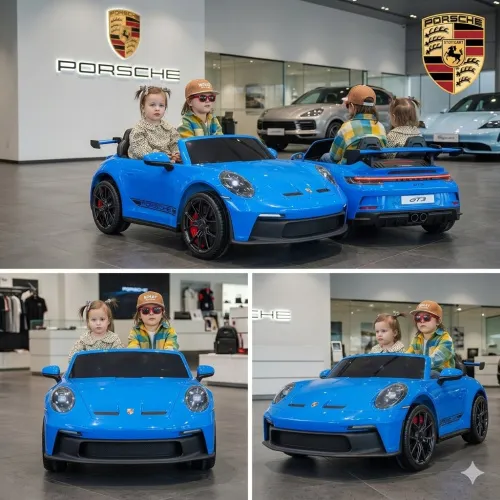 Детский электромобиль PORSCHE 911 GT3, M 6111 EBLR-4(24V) PORSCHE синий  фото 3