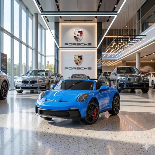 Детский электромобиль PORSCHE 911 GT3, M 6111 EBLR-4(24V) PORSCHE синий  фото 4