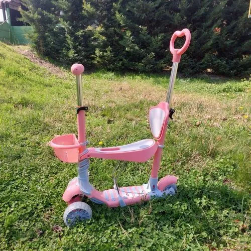 Картинка товара Самокат Scooter Smart 5в1, колёса PU со светом: РОЗОВЫЙ (1086921724) на Raspashonka.ua фото 5