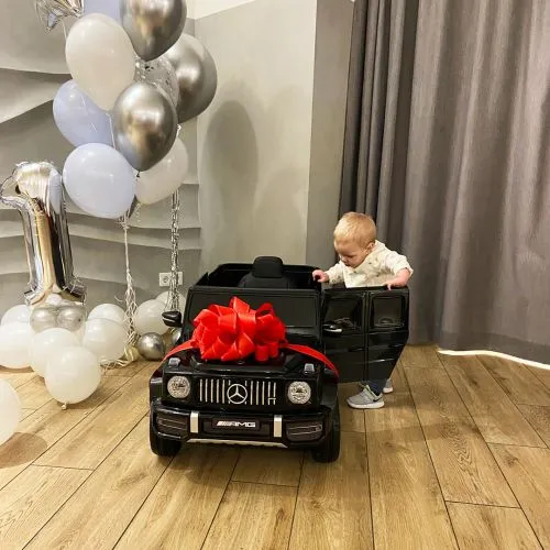 Детский электромобиль джип M 4214 EBLRS-2 MERCEDES черный фото 5