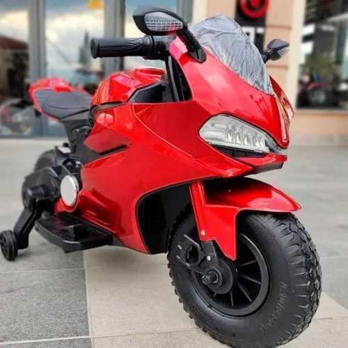 Детский мотоцикл M 4104 ELS-3  красный фото 12