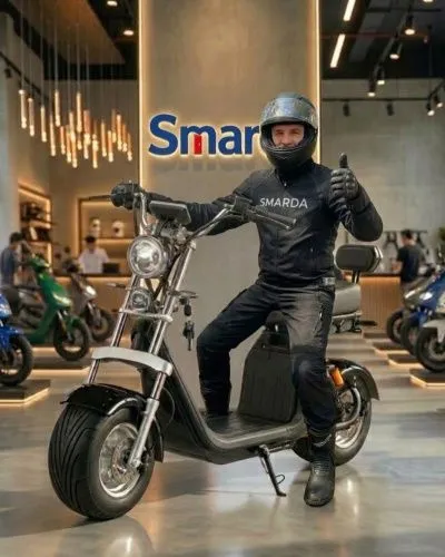 Картинка товара Электроскутер CITYCOCO X10: 2000W, батарея 60V 40Ah, скорость до 55 км/ч - BLACK на Raspashonka.ua фото 6