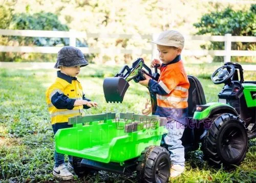 Картинка товара Детский трактор, бульдозер, экскаватор Ramiz 720-T: 2х45W, 12V 14Ah, EVA, с прицепом, кожа - КРАСНЫЙ (PA.SX2068.CR) на Raspashonka.ua фото 8