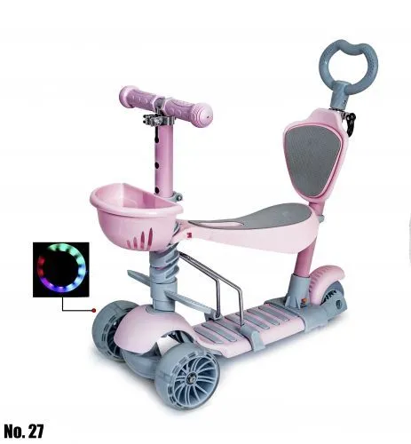 Картинка товара Самокат Scooter Smart 5в1, колёса PU со светом: РОЗОВЫЙ (1086921724) на Raspashonka.ua фото 6