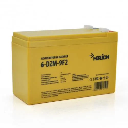 Фото Тяговая аккумуляторная батарея AGM MERLION 6-DZM-9: 12V 9Ah F2  Q5 на Raspashonka.ua фото 3
