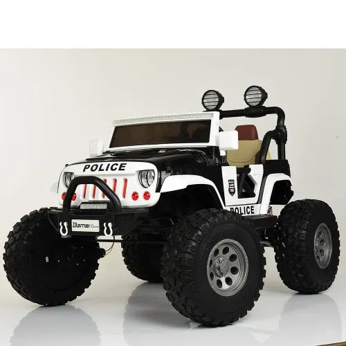 Детский электромобиль джип M 4077 EBLR-2-1  белый фото 2