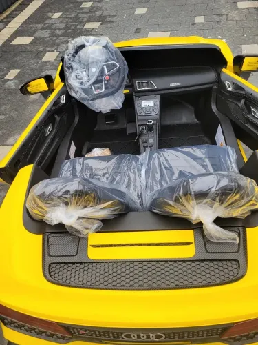 Детский электромобиль М 6152(24V) AL-6 AUDI R8 SPYDER желтый фото 9