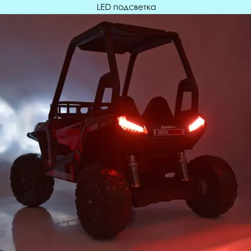 Картинка товара Детский электромобиль JS360 EBLR-3(24V): 12 км/ч,  2.4G, 400W, EVA, 1x24V7AH, эко-кожа - КРАСНЫЙ на Raspashonka.ua фото 15