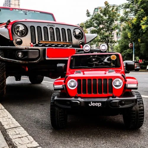 Детский электромобиль джип M 4176 EBLR-3 JEEP красный фото 5