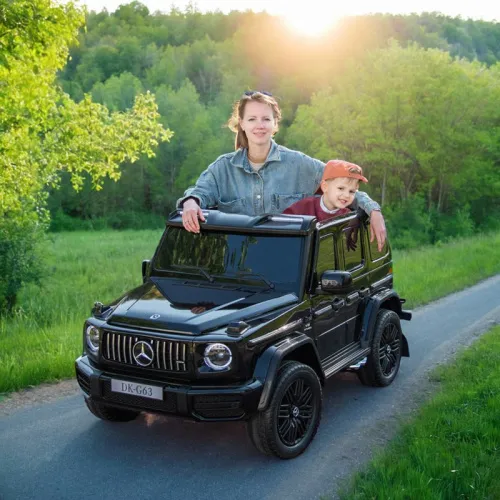 Двухместный детский электромобиль Mercedes G63 AMG XXL 800W 24V 14A: черный  фото 2