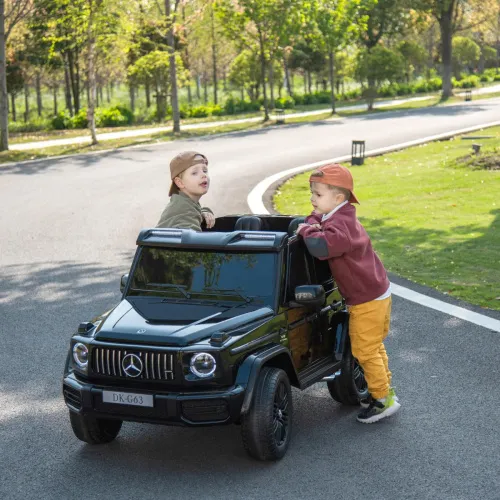 Двухместный детский электромобиль Mercedes G63 AMG XXL 800W 24V 14A: черный  фото 4