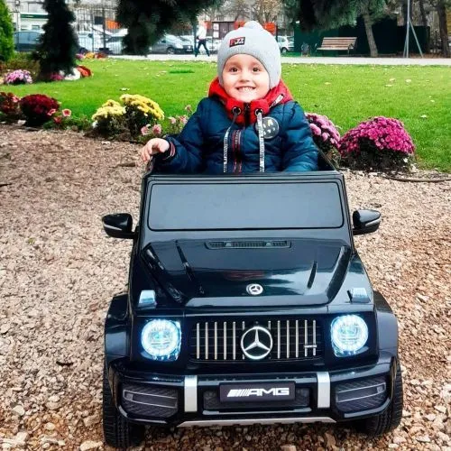 Детский электромобиль джип M 4214 EBLRS-2 MERCEDES черный фото 7