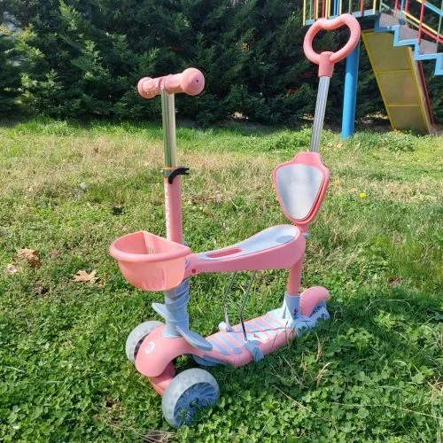 Картинка товара Самокат Scooter Smart 5в1, колёса PU со светом: РОЗОВЫЙ (1086921724) на Raspashonka.ua фото 2