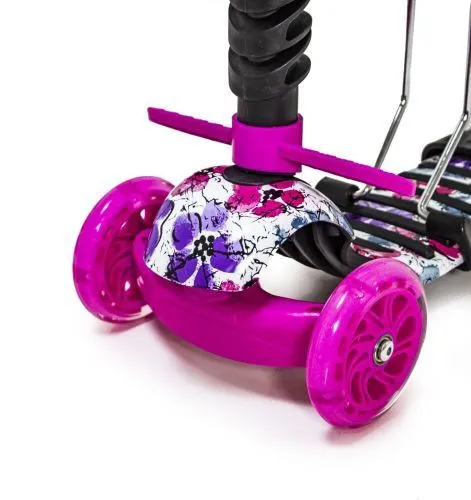Картинка товара Самокат 5in1 Божья коровка, с бортиком, подсветка колёс, корзинка, ФИОЛЕТОВЫЙ (1673138509) на Raspashonka.ua фото 4