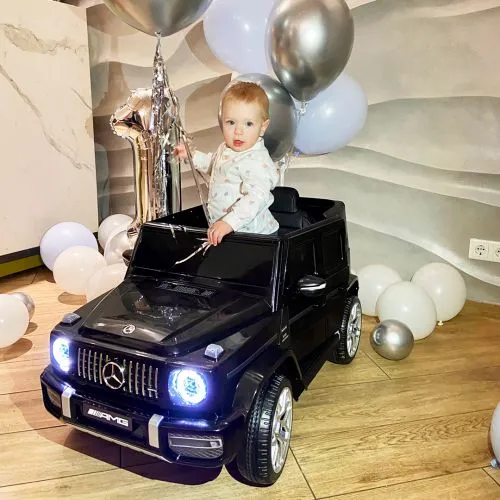 Детский электромобиль джип M 4214 EBLRS-2 MERCEDES черный фото 3