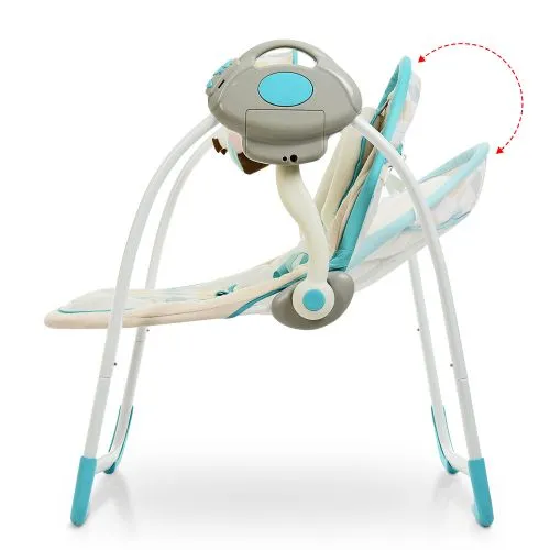 Картинка товара Детские качели шезлонг EL CAMINO 32009 A: БЕЛО-ГОЛУБЫЕ на Raspashonka.ua фото 4