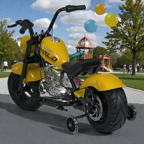 Картинка товара Мотоцикл BAMBI RACER M 6016 AL-6(36V): 36V, 350W, до 20 км/ч - ЖЕЛТЫЙ на Raspashonka.ua фото 3